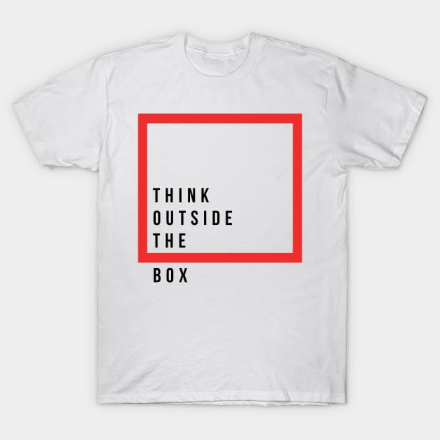 think outside the box red T-Shirt by sudaisgona